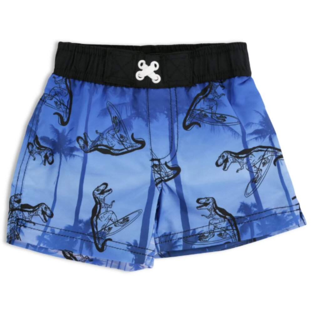 iXtreme Toddler Boys' Elastic Waist Swim Surfing Dino Rash Shorts Blue 2T NWT